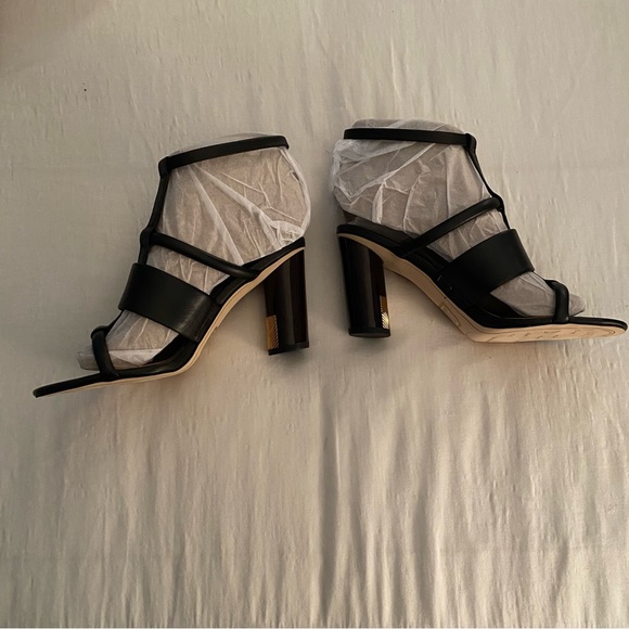 Franco Sarto Olliglad black heel sandals NIB size 8 - Picture 7 of 9